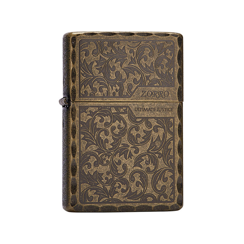 Hộp quẹt Zorro Z92042 xăng đá cổ điển 2 mộc đáy