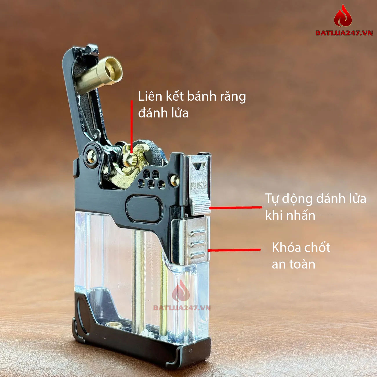 Bật Lửa Xăng Đá Zorro Z833 Lộ Thiên Đánh Lửa Tự Động